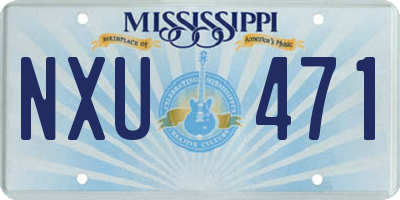 MS license plate NXU471