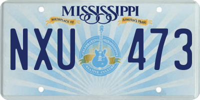 MS license plate NXU473