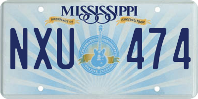MS license plate NXU474