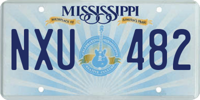 MS license plate NXU482