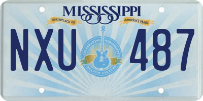 MS license plate NXU487