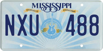 MS license plate NXU488