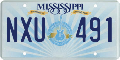 MS license plate NXU491