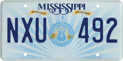 MS license plate NXU492