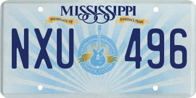 MS license plate NXU496