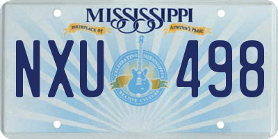 MS license plate NXU498