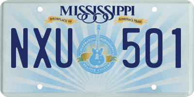 MS license plate NXU501