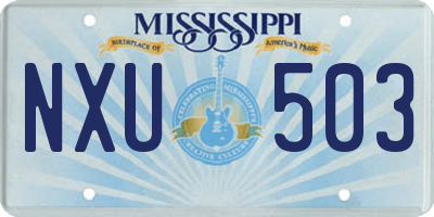 MS license plate NXU503