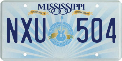 MS license plate NXU504