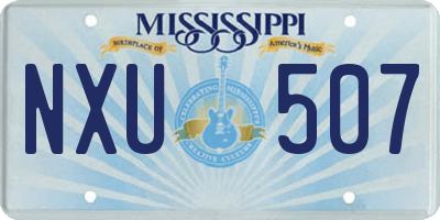 MS license plate NXU507
