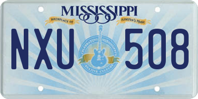 MS license plate NXU508