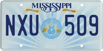 MS license plate NXU509