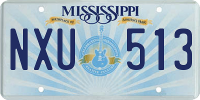 MS license plate NXU513