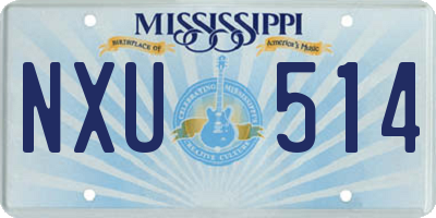 MS license plate NXU514
