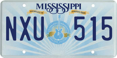 MS license plate NXU515