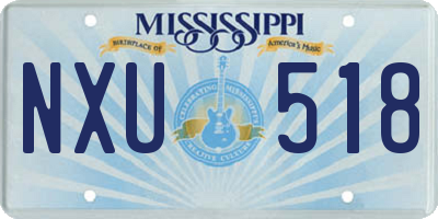 MS license plate NXU518