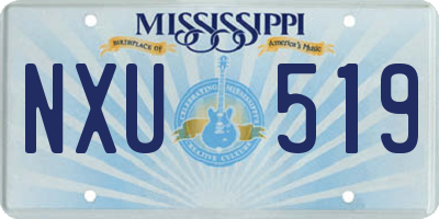 MS license plate NXU519