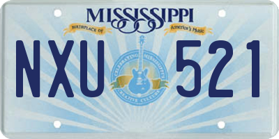 MS license plate NXU521