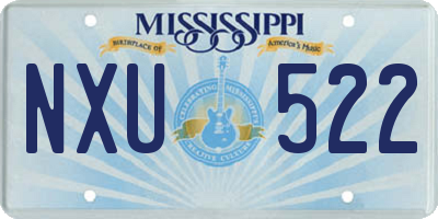 MS license plate NXU522
