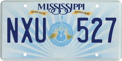 MS license plate NXU527