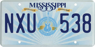 MS license plate NXU538