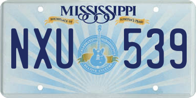 MS license plate NXU539