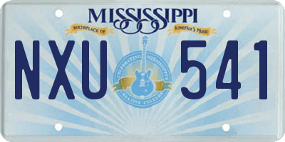 MS license plate NXU541