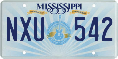 MS license plate NXU542