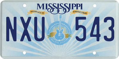 MS license plate NXU543