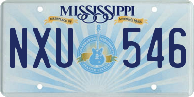 MS license plate NXU546