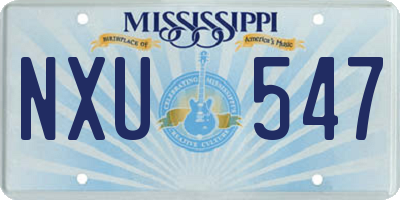 MS license plate NXU547