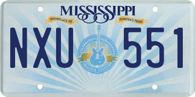 MS license plate NXU551