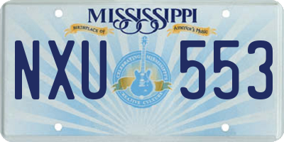 MS license plate NXU553