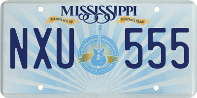 MS license plate NXU555