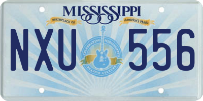 MS license plate NXU556