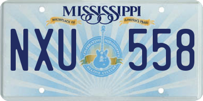 MS license plate NXU558
