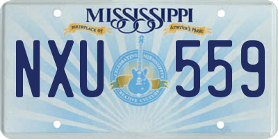 MS license plate NXU559