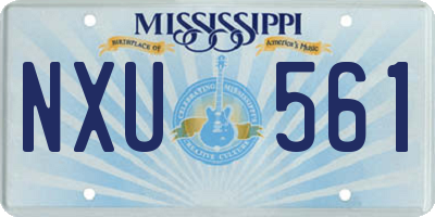 MS license plate NXU561