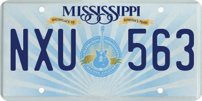 MS license plate NXU563
