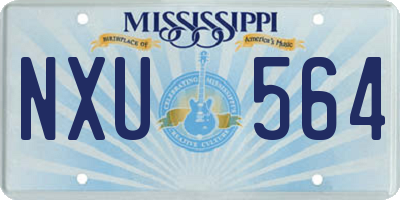 MS license plate NXU564