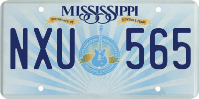 MS license plate NXU565