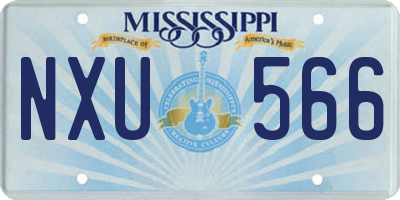 MS license plate NXU566