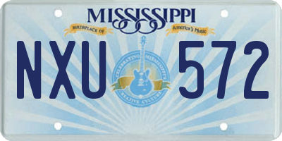 MS license plate NXU572