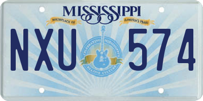 MS license plate NXU574