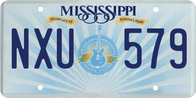 MS license plate NXU579