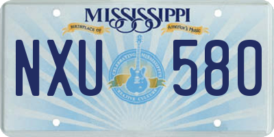MS license plate NXU580