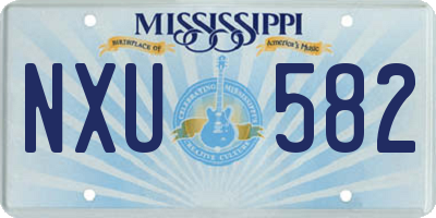 MS license plate NXU582