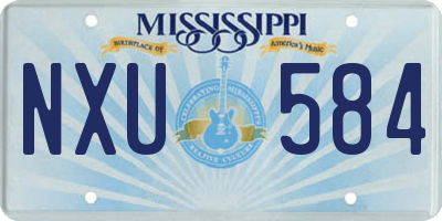 MS license plate NXU584