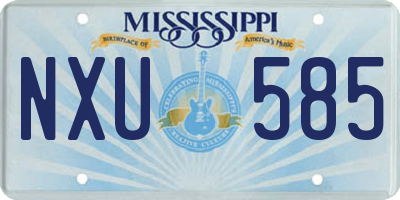 MS license plate NXU585
