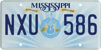 MS license plate NXU586